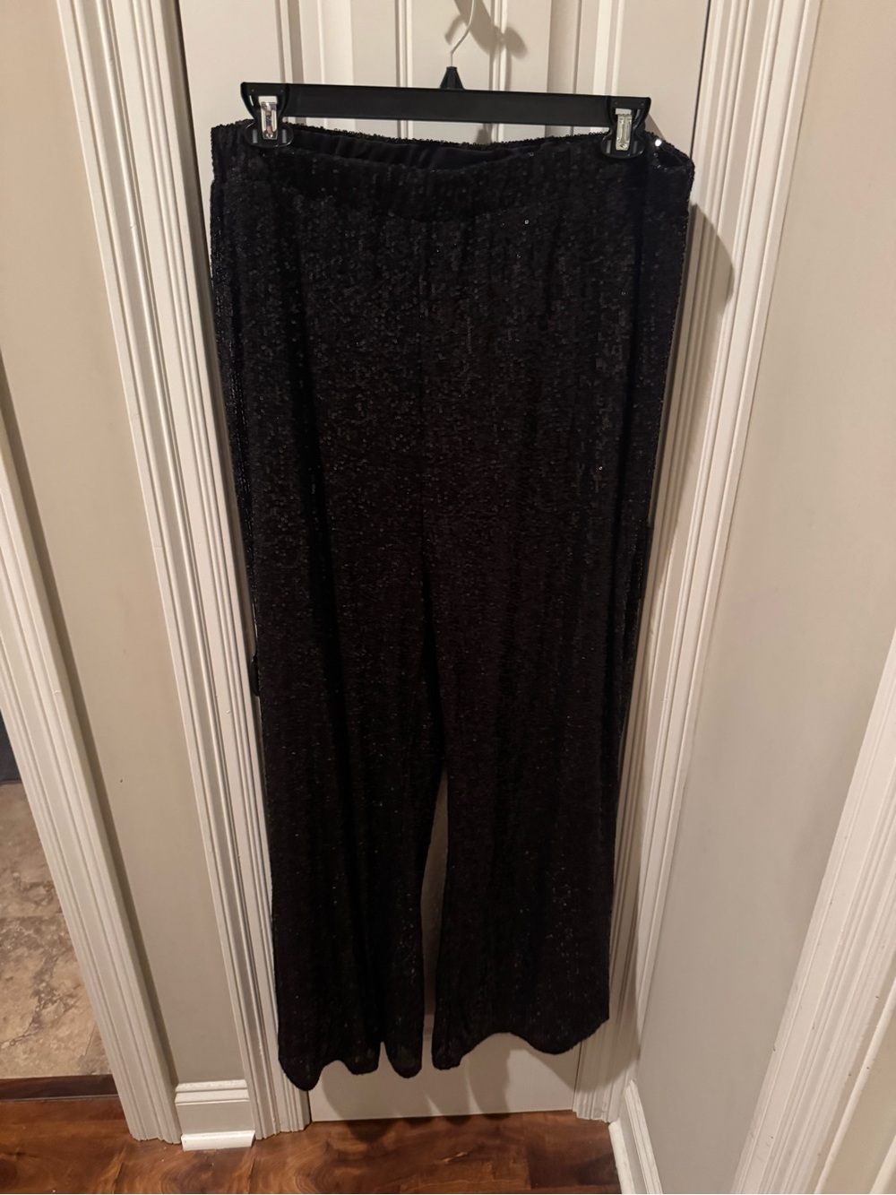 Fashion Nova Black Sparkle Wide Leg Pants